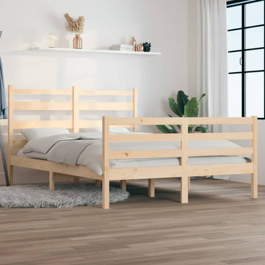 vidaXL Bed Frame Solid Wood Pine 160x200 cm