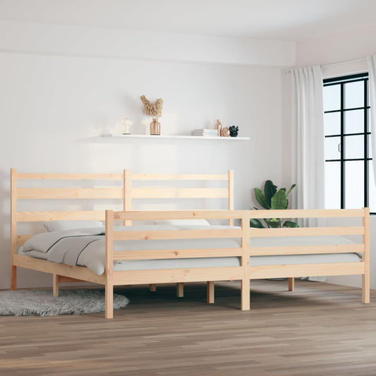 vidaXL Bed Frame Solid Wood Pine 200x200 cm