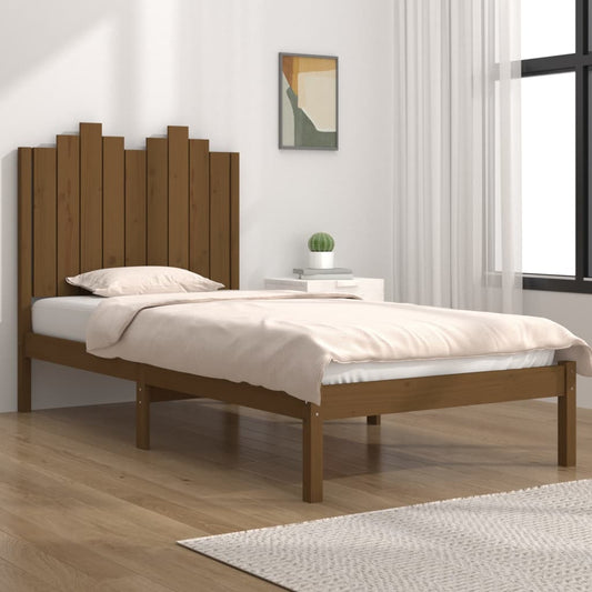 vidaXL Bed Frame Honey Brown Solid Wood Pine 100x200 cm