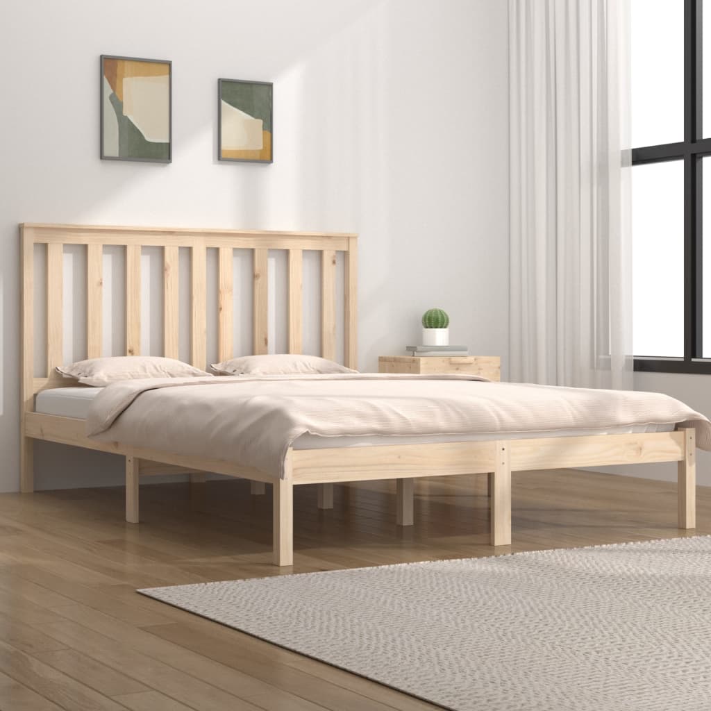 vidaXL Bed Frame Solid Wood Pine 120x200 cm