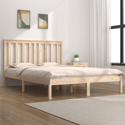 vidaXL Bed Frame Solid Wood Pine 200x200 cm