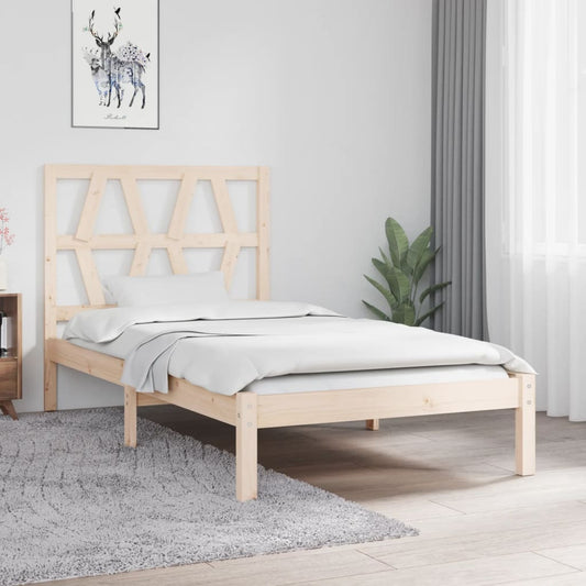 vidaXL Bed Frame Solid Wood Pine 90x200 cm