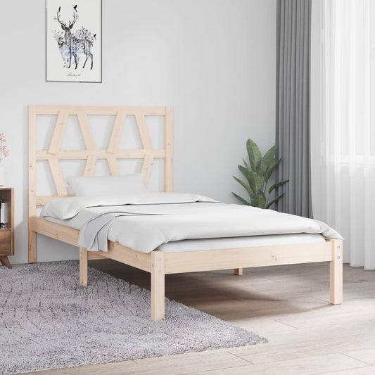 vidaXL Bed Frame Solid Wood Pine 100x200 cm