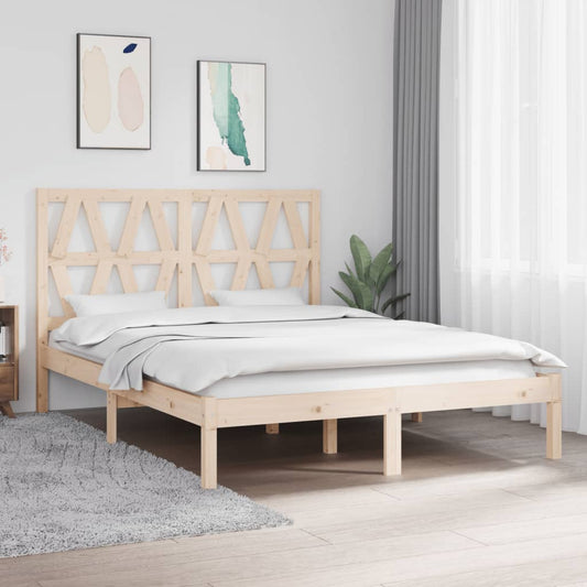 vidaXL Bed Frame Solid Wood Pine 140x200 cm