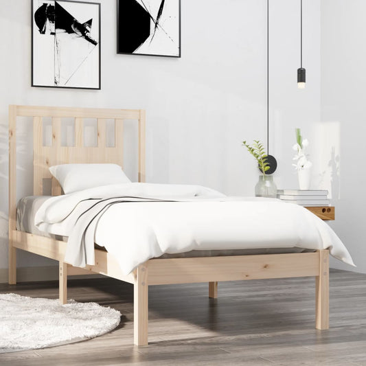vidaXL Bed Frame Solid Wood 90x190 cm Single