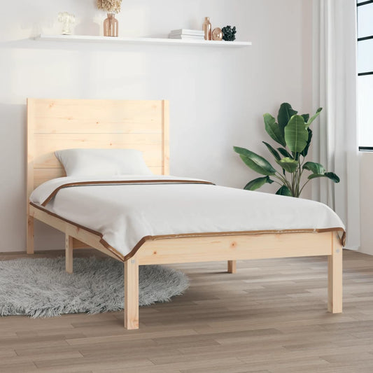 vidaXL Bed Frame Solid Wood Pine 100x200 cm