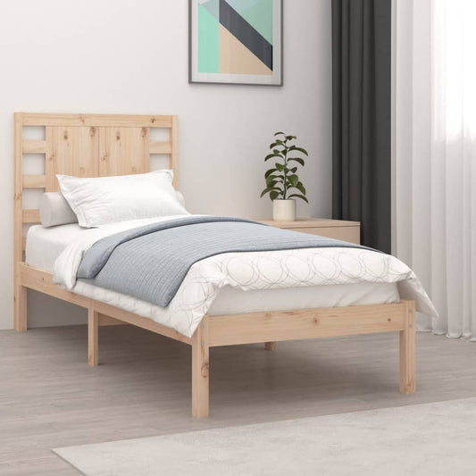 vidaXL Bed Frame Solid Wood Pine 100x200 cm