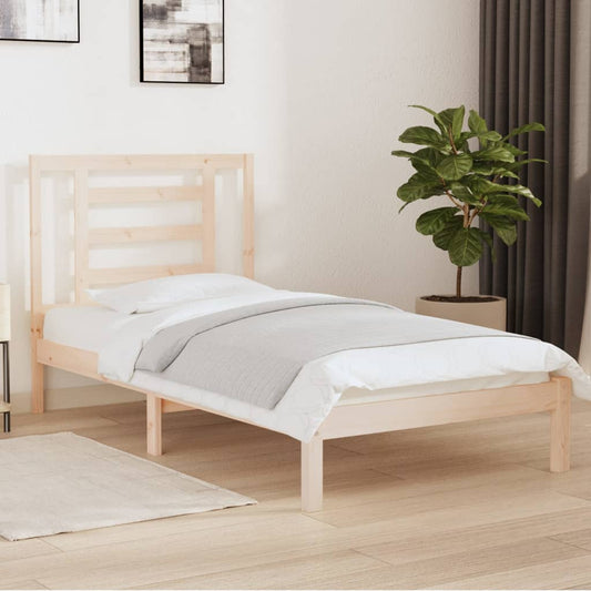 vidaXL Bed Frame Solid Wood Pine 90x200 cm