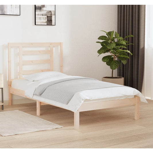 vidaXL Bed Frame Solid Wood Pine 100x200 cm