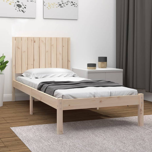 vidaXL Bed Frame Solid Wood Pine 90x190 cm Single
