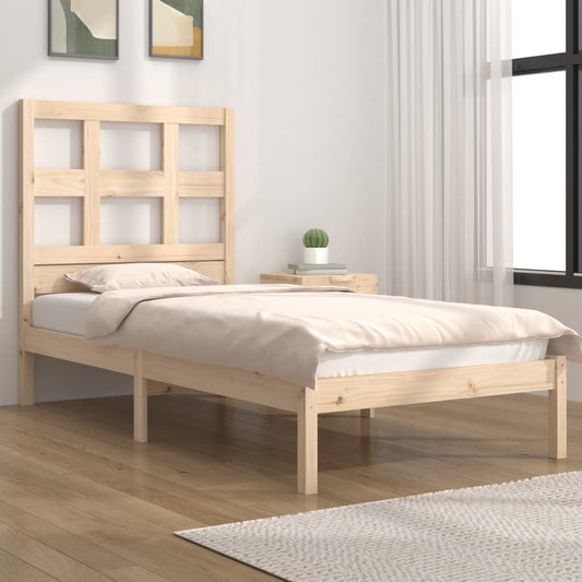 vidaXL Bed Frame Solid Wood Pine 90x200 cm