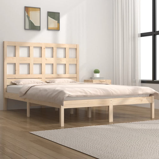 vidaXL Bed Frame Solid Wood Pine 120x200 cm