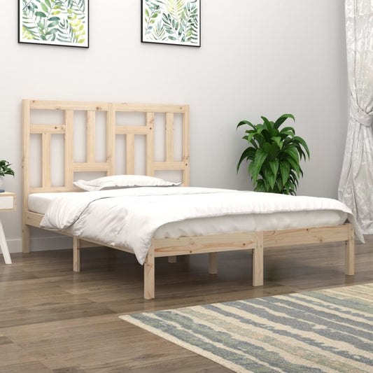 vidaXL Bed Frame Solid Wood Pine 140x200 cm