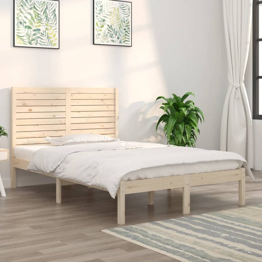 vidaXL Bed Frame Solid Wood 135x190 cm Double