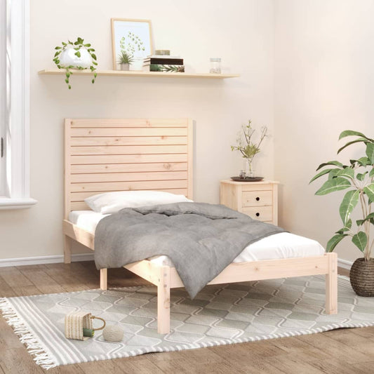 vidaXL Bed Frame Solid Wood 90x200 cm