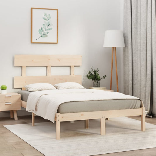 vidaXL Bed Frame Solid Wood 120x190 cm Small Double
