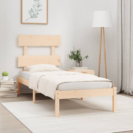 vidaXL Bed Frame Solid Wood 90x200 cm