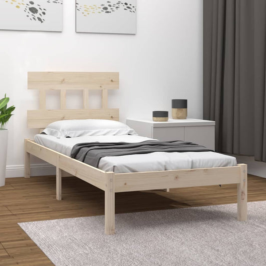vidaXL Bed Frame Solid Wood 90x200 cm