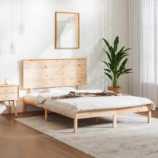 vidaXL Bed Frame Solid Wood 120x190 cm Small Double