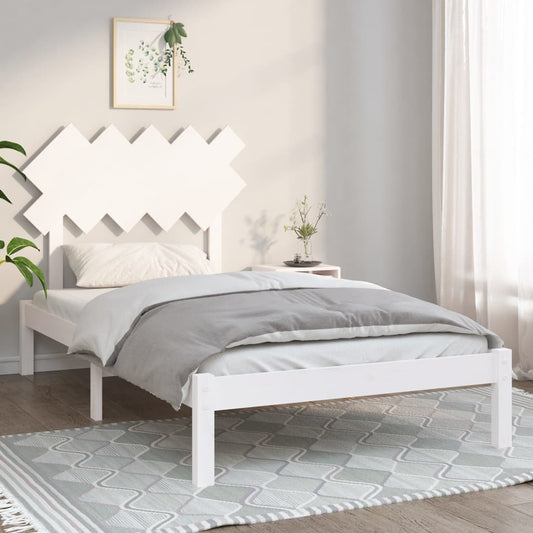 vidaXL Bed Frame White 100x200 cm Solid Wood