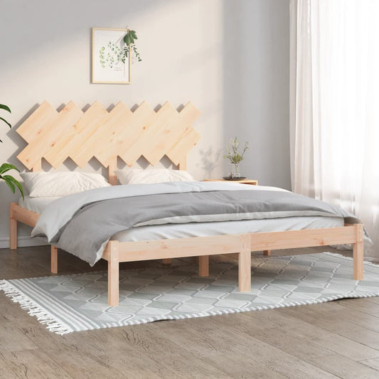 vidaXL Bed Frame 150x200 cm King Size Solid Wood