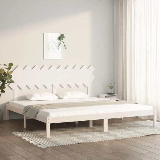 vidaXL Bed Frame White 200x200 cm Solid Wood