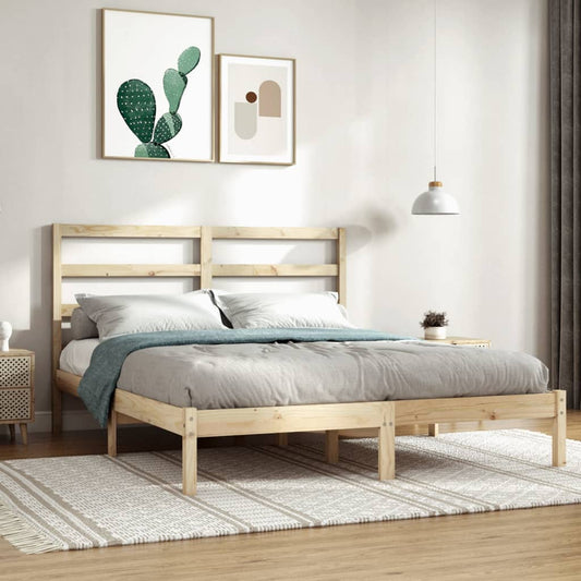 vidaXL Bed Frame Solid Wood Pine 160x200 cm
