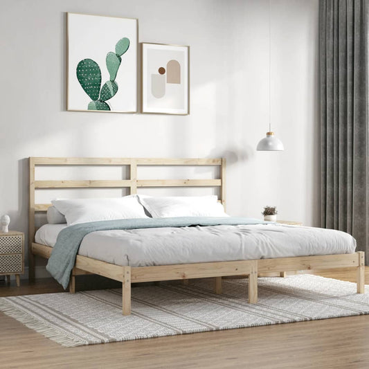 vidaXL Bed Frame Solid Wood 180x200 cm Super King Size