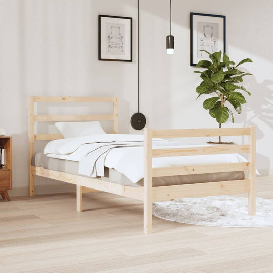 vidaXL Bed Frame Solid Wood Pine 90x200 cm