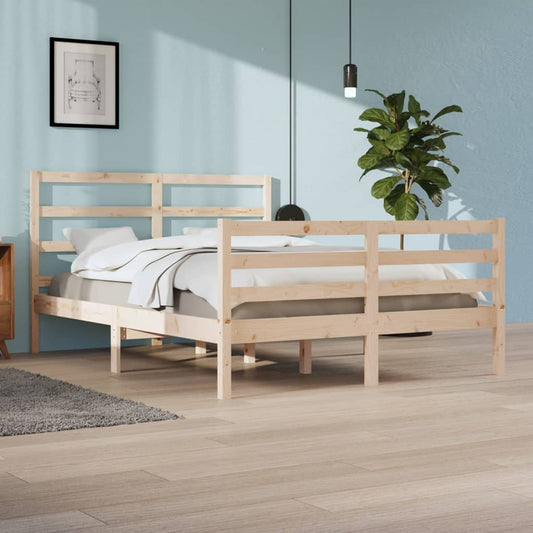 vidaXL Bed Frame Solid Wood Pine 160x200 cm