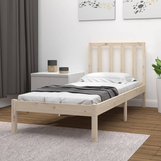 vidaXL Bed Frame Solid Wood Pine 90x200 cm