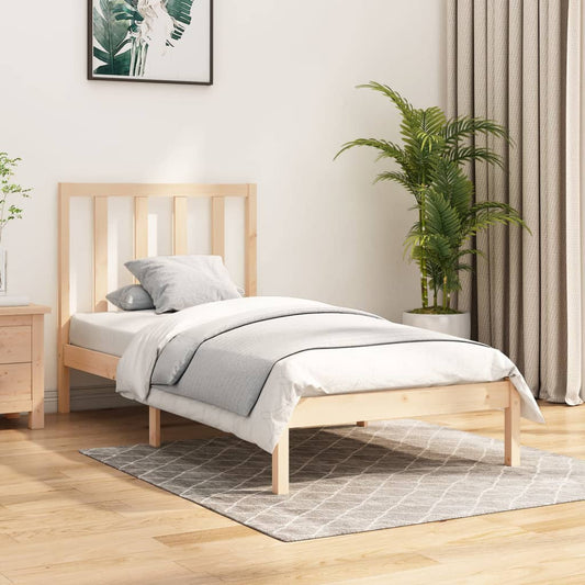 vidaXL Bed Frame Solid Wood Pine 90x200 cm