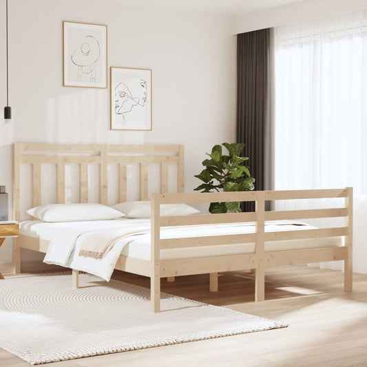 vidaXL Bed Frame Solid Wood 120x190 cm Small Double