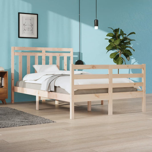 vidaXL Bed Frame Solid Wood 120x200 cm