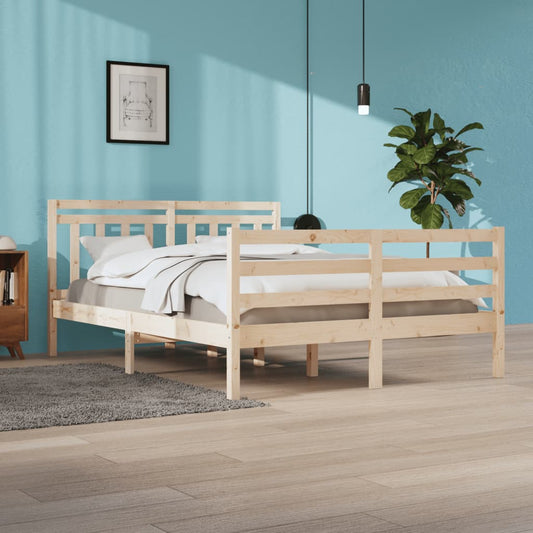vidaXL Bed Frame Solid Wood 160x200 cm