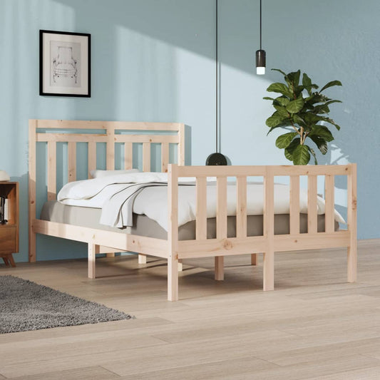 vidaXL Bed Frame Solid Wood 120x190 cm Small Double