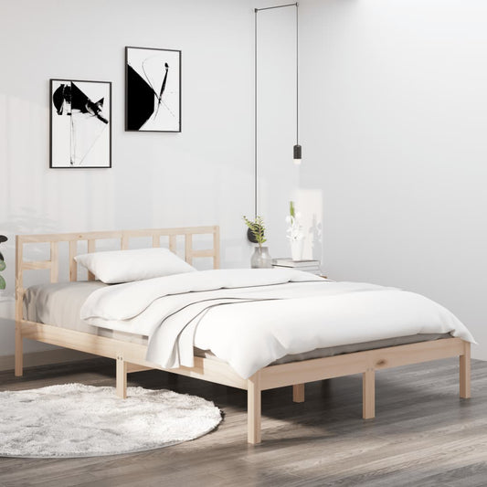 vidaXL Bed Frame Solid Wood 150x200 cm King Size
