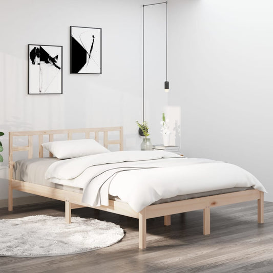 vidaXL Bed Frame Solid Wood 200x200 cm