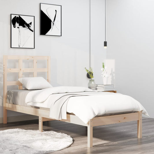 vidaXL Bed Frame Solid Wood 90X190 cm Single