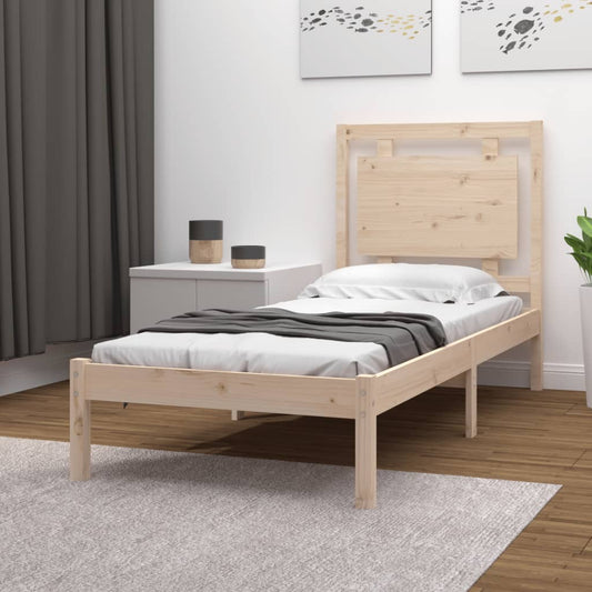 vidaXL Bed Frame Solid Wood 90x200 cm