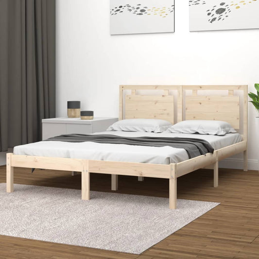 vidaXL Bed Frame Solid Wood 160x200 cm