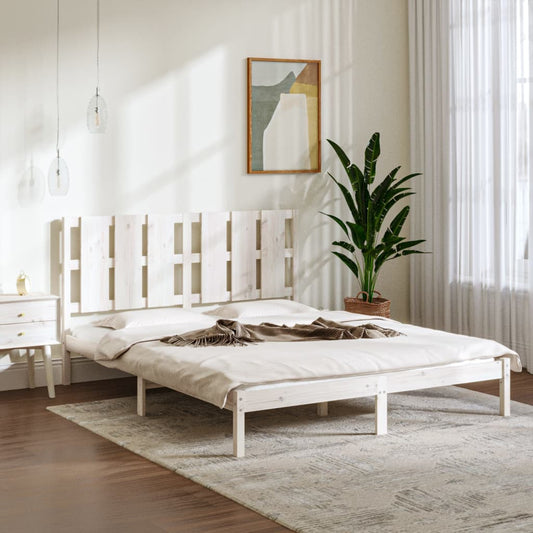 vidaXL Bed Frame White Solid Wood Pine 160x200 cm