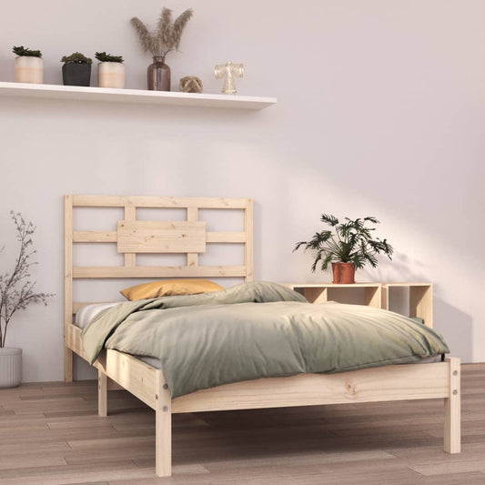 vidaXL Bed Frame Solid Wood 90X190 cm Single
