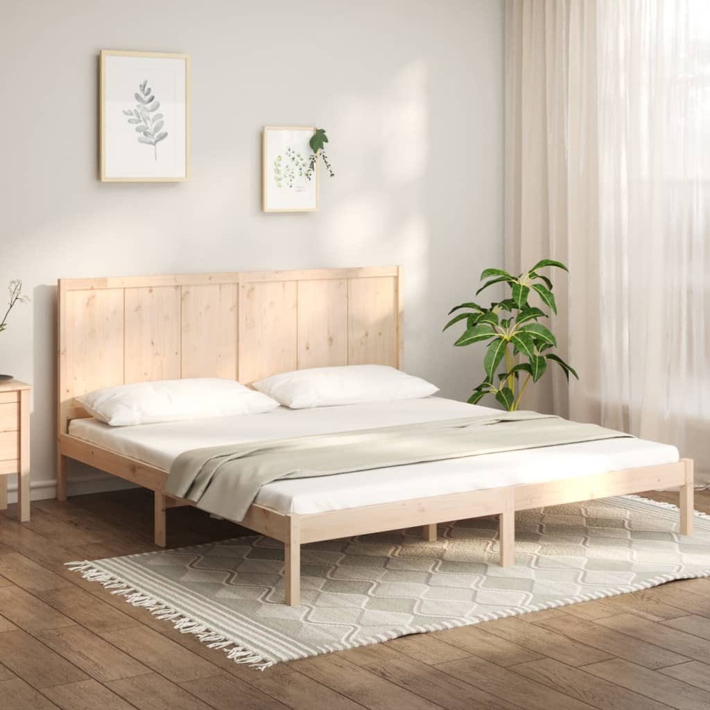 vidaXL Bed Frame Solid Wood Pine 200x200 cm