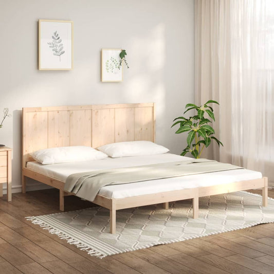 vidaXL Bed Frame Solid Wood Pine 200x200 cm