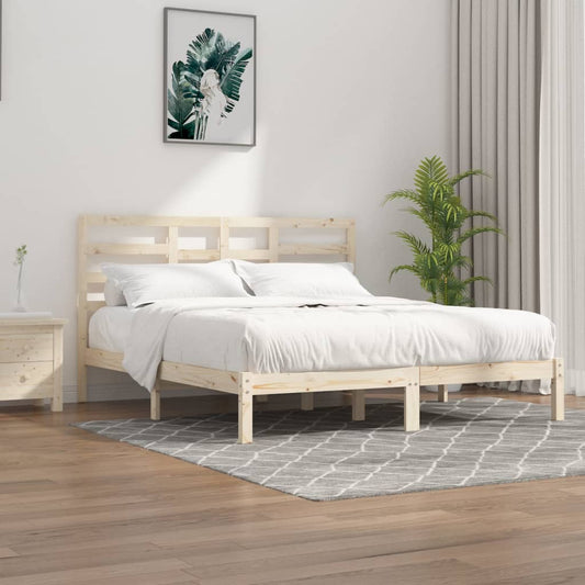 vidaXL Bed Frame Solid Wood 180x200 cm Super King Size