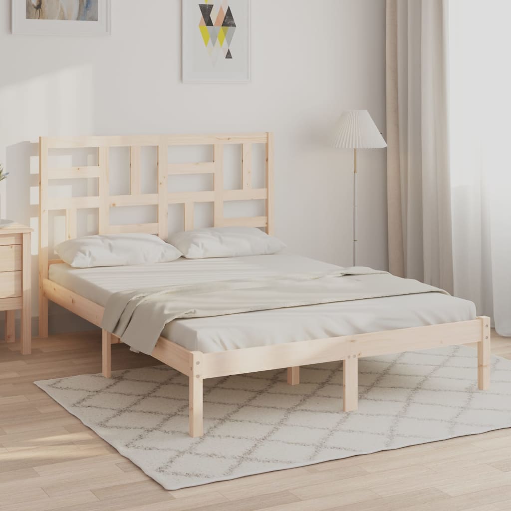 vidaXL Bed Frame Solid Wood 120x200 cm