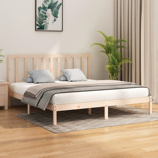 vidaXL Bed Frame Solid Wood 200x200 cm
