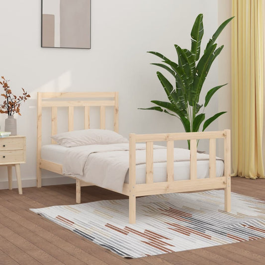 vidaXL Bed Frame Solid Wood Pine 90x200 cm