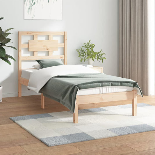 vidaXL Bed Frame Solid Wood Pine 100x200 cm
